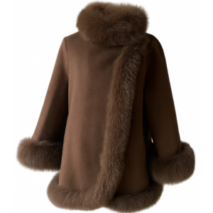 Mantel mit überlappendem langen Kragen