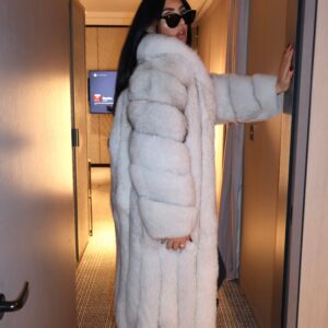 Mantel mit langem Kragen