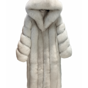 Mantel mit Kapuze und langem Kragen