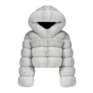 Kurzer Mantel mit Kapuze