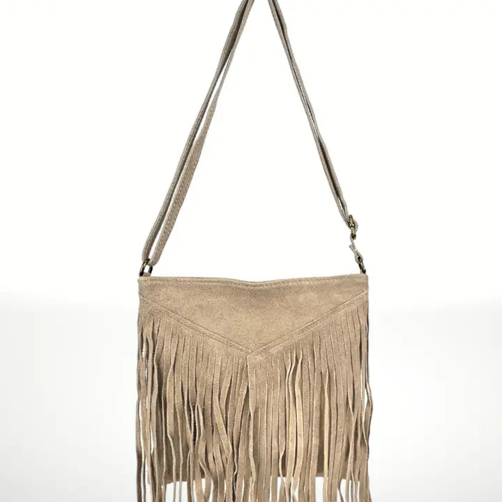 Italienische Ledertasche, Schultertasche - Serraje