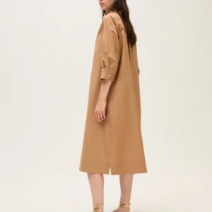 Midikleid aus Stretch-Baumwollpopeline