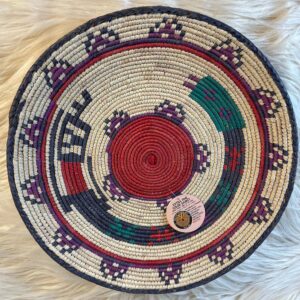 Hochwertige, gewebte Körbe im Südwest-Stil – Grün/Lila Akzent