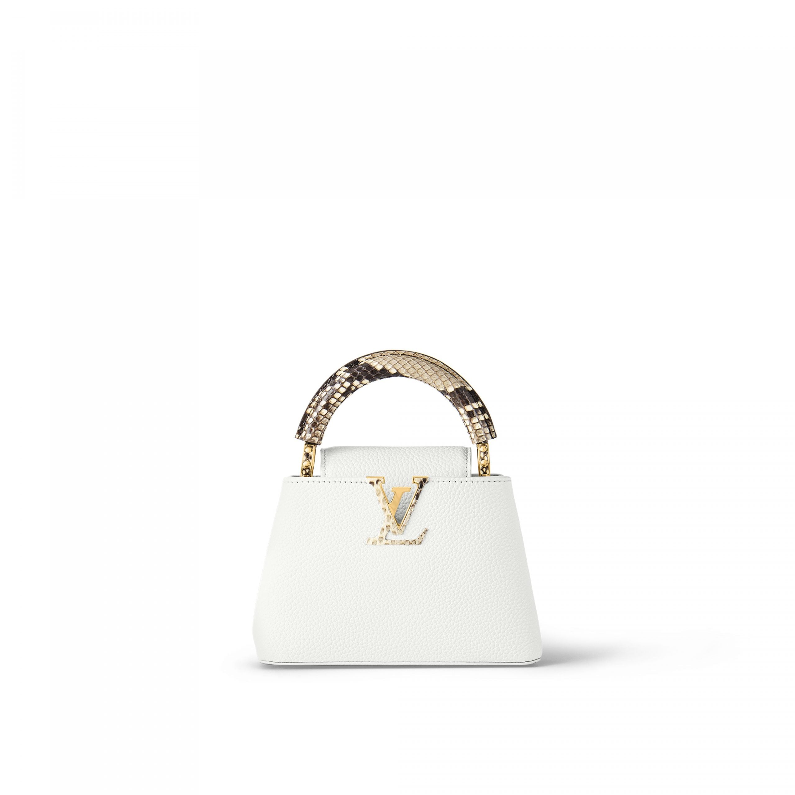 Louis Vuitton Capucines Mini Python Schneewittchen