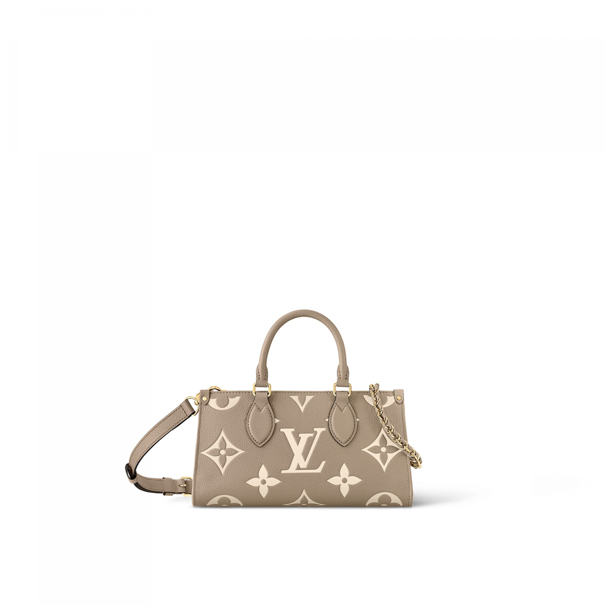 Louis Vuitton OnTheGo East West Taube/Creme Bicolor Monogram Empreinte Leder