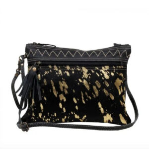 Handgelenktasche aus trübem Leder