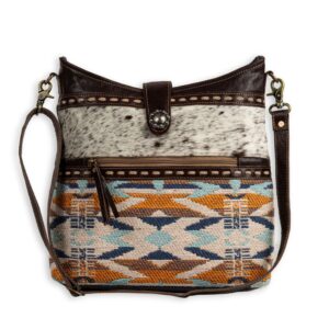 Sun Serape Canvas & Hair Schultertasche