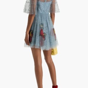 VALENTINO GARAVANI Verziertes Minikleid aus Seidenchiffon und Tüll