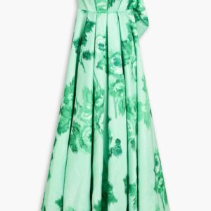 EMILIA WICKSTEAD Trägerloses Satinkleid von Merope mit Blumenmuster