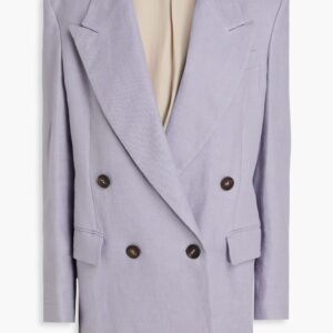 BRUNELLO CUCINELLI Zweireihiger Blazer aus Leinen-Hanf-Mischgewebe